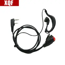 XQF 2 Pin MIC PTT лампа Тайное Акустическая трубка-вкладыши динамик для Kenwood Baofeng UV-5R Радио