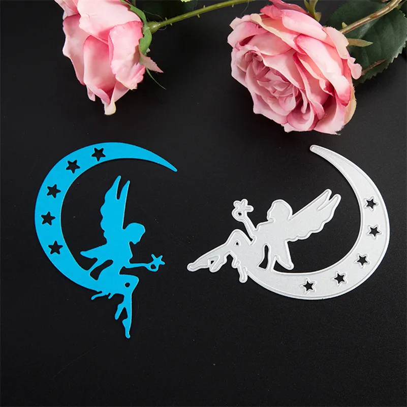 

New Dies for 2019 Moon Flower Fairy Cutting Dies Craft Stamps Die Cut Embossing Card Making Stencil Frame Snijmallen En Embossin