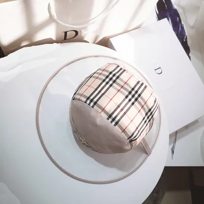 Однотонные прозрачные для женщин's Панамы дамы обувь для девочек Gorras сращивания ПВХ Пляжные Защита от солнца козырек водонепроница - Цвет: Бежевый