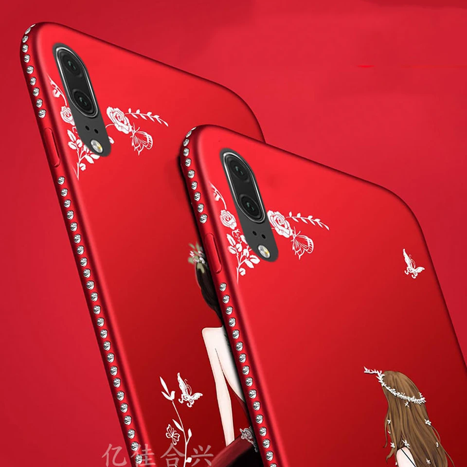 Свадебное платье Алмазный Бампер блестящий чехол для Huawei P20 Shining Mate 20 Pro 10 9 Lite Honor 8