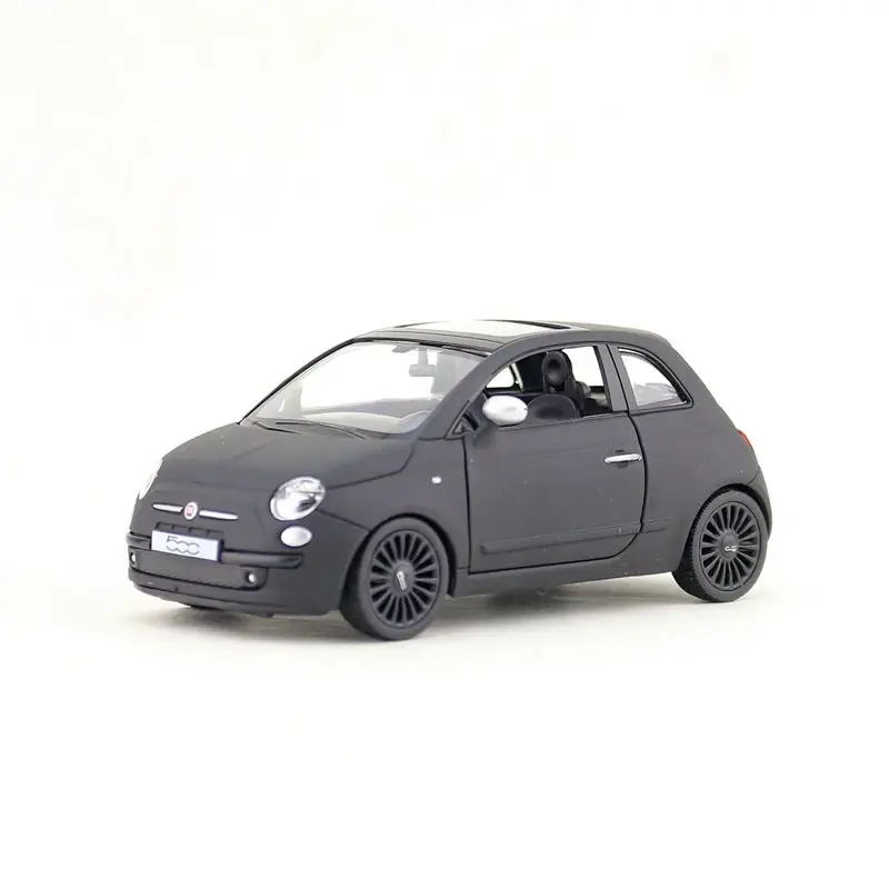 RMZ City 1:36 Масштаб литья под давлением игрушечная модель/Fiat 500 SUV классический Спорт/откатная машина для детского подарка/коллекции/образования - Цвет: Matte Black