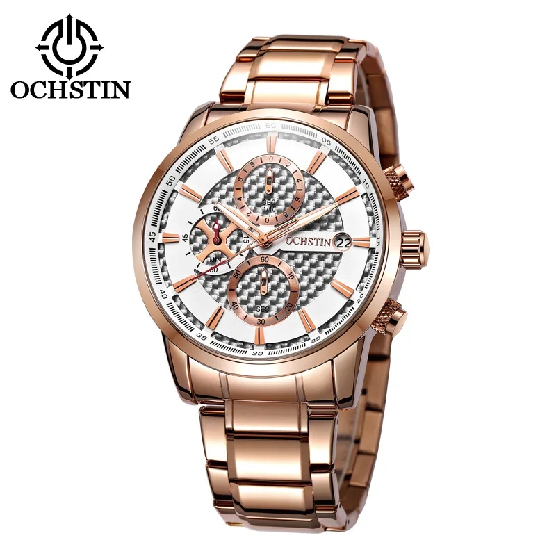 OCHSTIN Luxury Brand Men Military Sports Watches Men's Quartz Analog Clock Male Full Steel Gold Wrist Watch Relogio Masculino men watches brand luxury men military wrist watches full steel sports watch waterproof relogio masculino men s quartz wristwatch