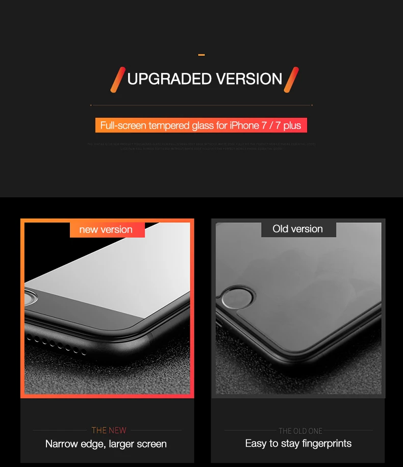 2. Full Cover Tempered Glass For iPhone 8 7 Plus