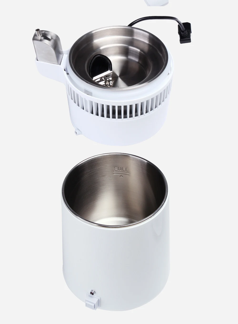 Cena Obudowa użyj czystej destylator wody 4L maszynka do wody destylowanej destylacja oczyszczacz filtr wody ze stali nierdzewnej rosyjski podręcznik