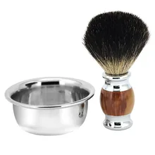 2 шт./компл. Черный барсук бритвенного станка кисть для грузовика Man+ сплав дозатор для пенного мыла для бритья бороды чашечкой кружкой парикмахерский инструмент