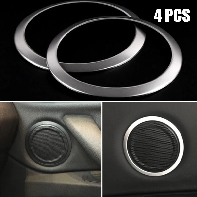 2017 2/ pcs ABS Chrom/é Aduio Haut-parleur Cadre Bordure tweeters Stickers 3d pour MB CLA 200/ 220/ 260 C117/ Car-styling 2014