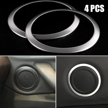 

Front For BMW X1 F48 16-18 Rear Ring Speaker Cover Trim 4pcs Sticker Steel Car