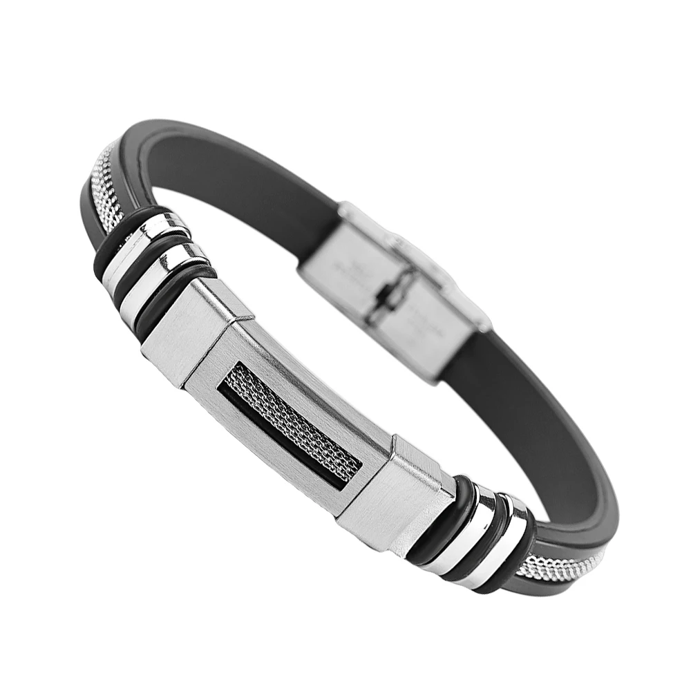 Silver Wristband Snake Chain Men Bracelet&Bangle Rock Punk Party