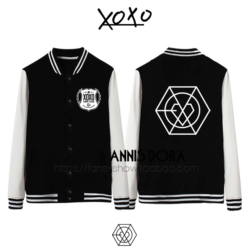 EXO XOXO KISS & HUG первый год BAEKHYUN SEHUN KAI 1 й логотип хлопковая флисовая бейсбольная