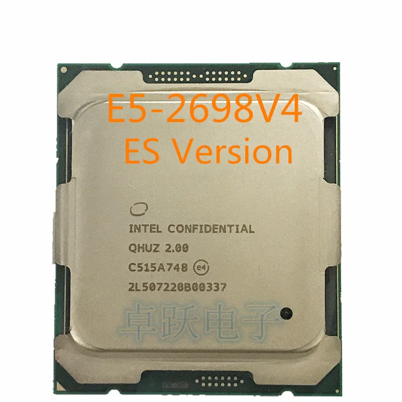 Intel Xeon ES версии qhuz qhzd E5-2698V4 Процессор процессор E5 2698V4 2,00 ГГц 20-50 M E5-2698 V4 LGA2011