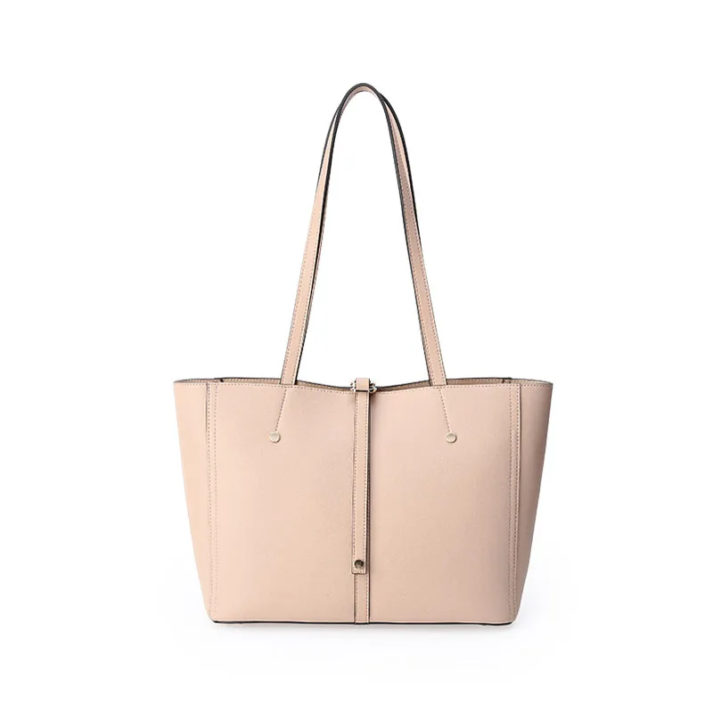 Fashion New women leather handbags simple and leisure luxury handbag women bags designer belt decoration luggage tag