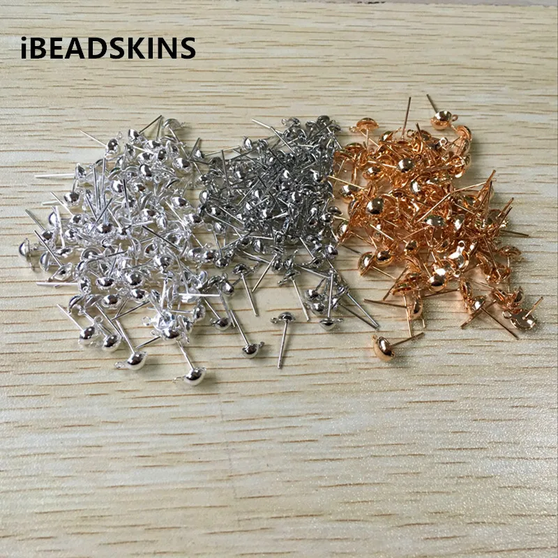 

New arrival! Wholesale 2000pcs/lot 4.5/5.5/6.5x15mm earpins for Jewelry Findings (Design as shown)