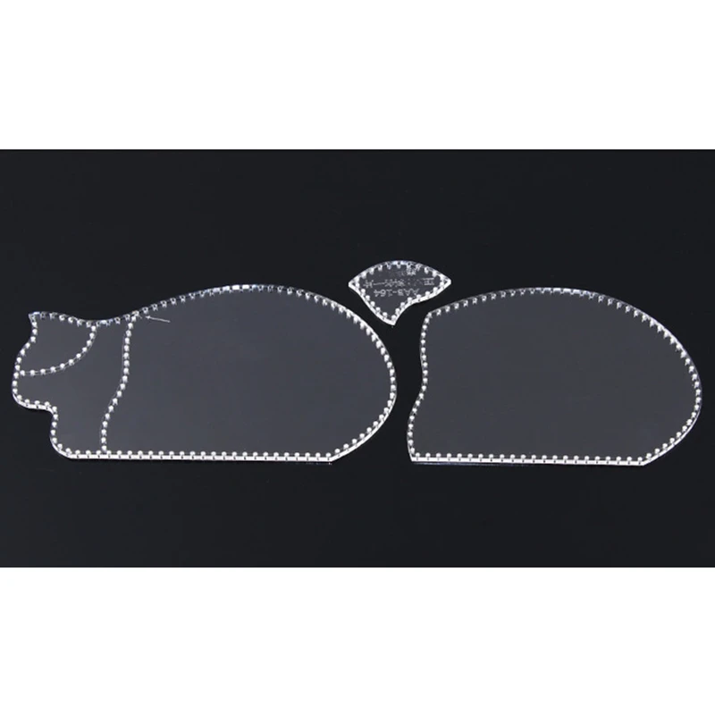 Acrylic Leather Template Home Handwork Leathercraft Sewing Pattern Tools Accessory bag Mini coin bag
