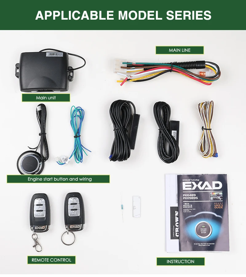 

For Skoda PKE SmartPhone APP Remote Keyless Entry Remote Central Locking PKE Start Stop Button IOS/Android Car Alarm System Auto