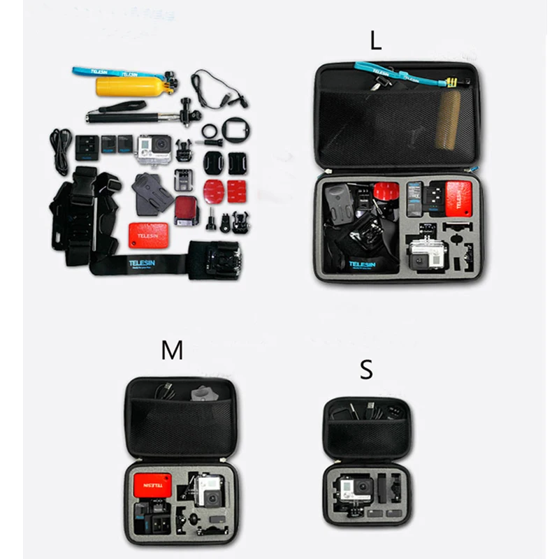 Портативный футляр для хранения Gopro hero 8 7 6 4 3 + сеанс аксессуары портативный