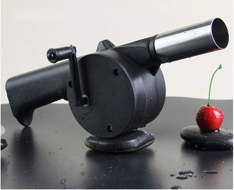 

1PC Outdoor Cooking BBQ Fan Air Blower For Barbecue Fire Bellows Hand Crank Tool for Picnic Camping OK 0392