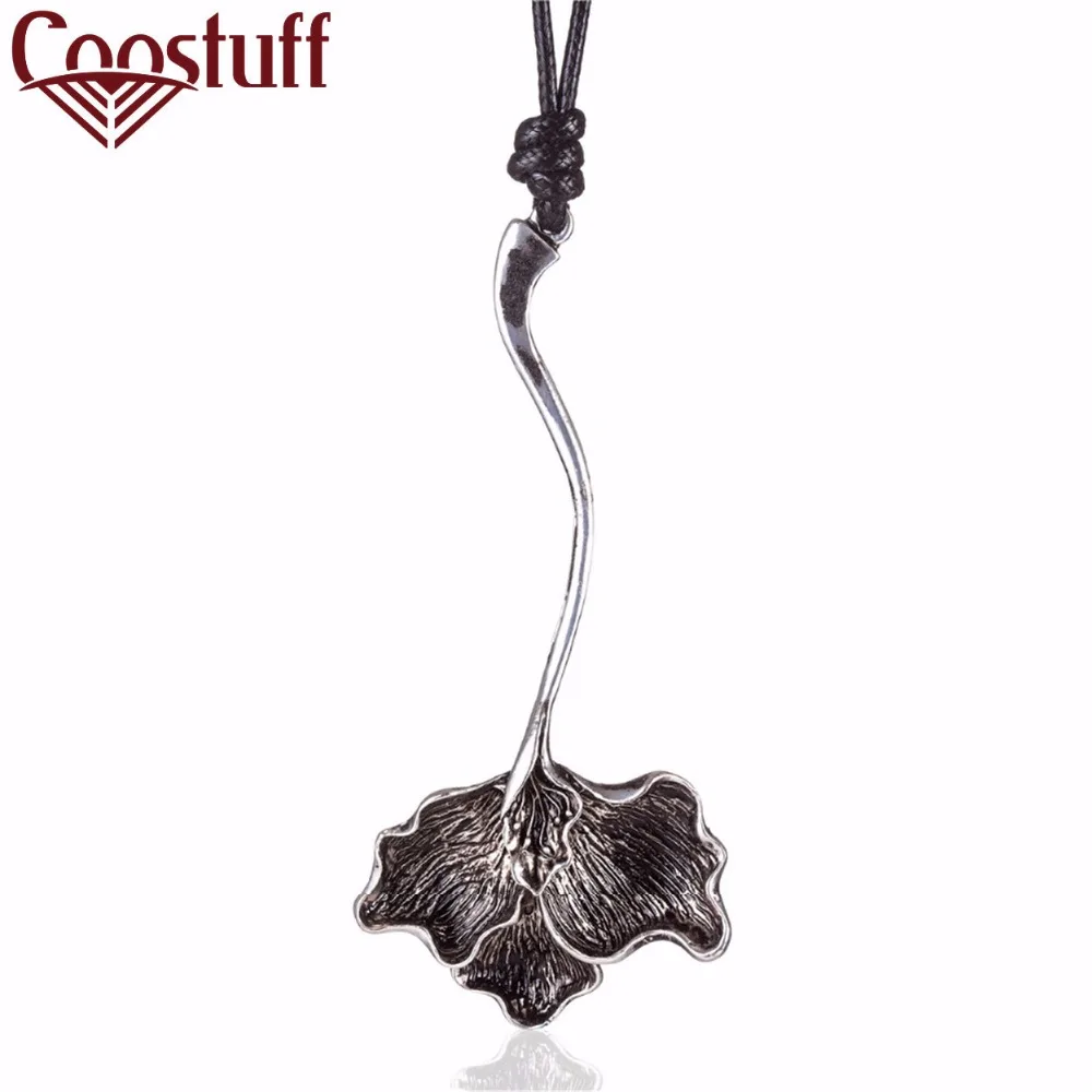 

2017 Vintage Woman statement necklaces & pendants, Leaf pendant vintage Long necklace women christmas gift collares mujer