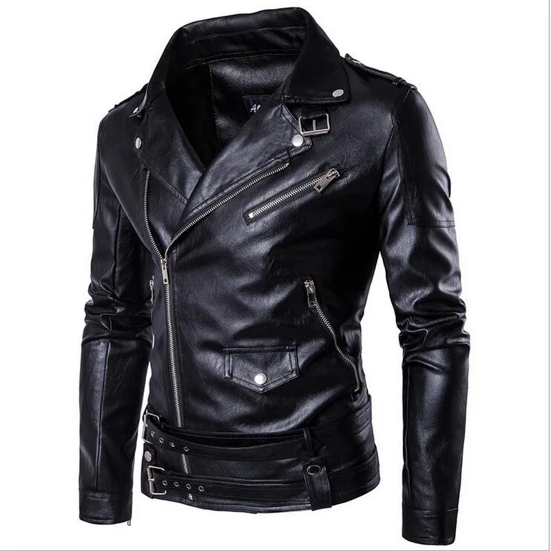 Дизайнерская мотоциклетная кожаная куртка бомбер chaqueta cuero hombre с отложным
