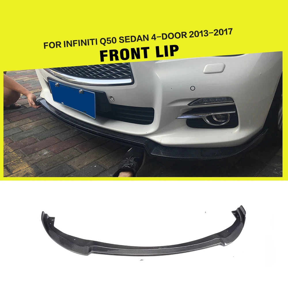 Carbon Fiber Car Racing Front Bumper Lip Apron for Infiniti Q50