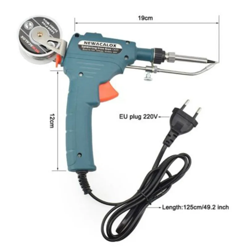 Автоматическая подача Электрический паяльник пистолет комплект с 1 распайки насоса и 2 пинцета