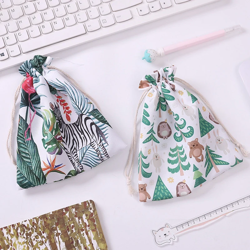 

Plants Drawstring Bag Travel Portable Clothes Shoes Packing Organizers Bags Kids Dolls Toys Package Home Storage Pouch Gift Bag