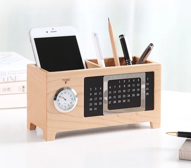 Walnut Wood Desk Organizer – Lavender Luxe Home