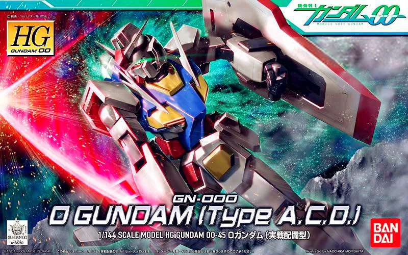 Bandai Gundam 58760 00 HG 1/144 Φ 0 Type A.C.D. Мобильный костюм сборные модели наборы аниме