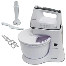 Миксер FIRST FA-5257-1 White Миксер GEMLUX GL-SM51GR(Мощность 300 Вт, чаша объемом 3,5 л, кол-во скоростей 5, съемная чаша, турборежим, 2 пары насадок