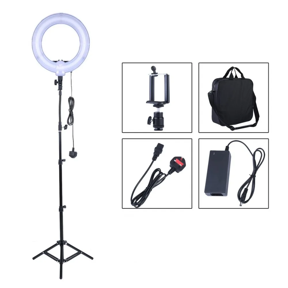 

(Ship From UK)14 Inch 300W Undimmable Fluorescent Studio Photo Video Ring Light With Stable 90cm Stand Photography Tool UK Plug
