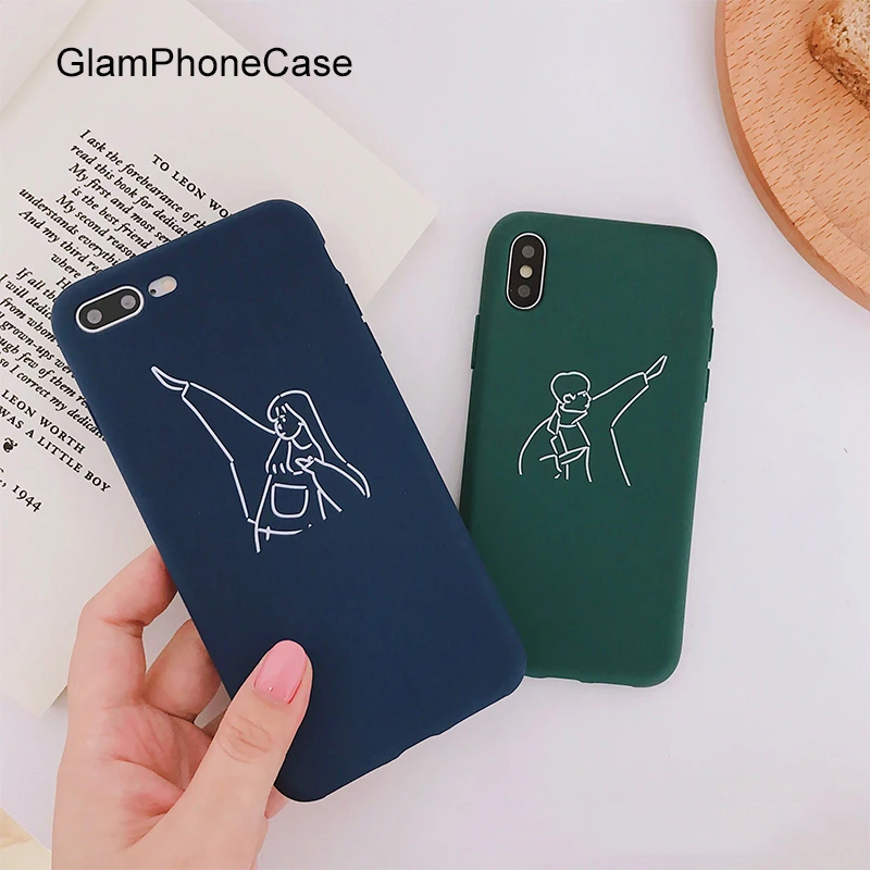 GlamPhoneCase милый чехол для телефона влюбленных мальчиков и девочек iphone X мягкий