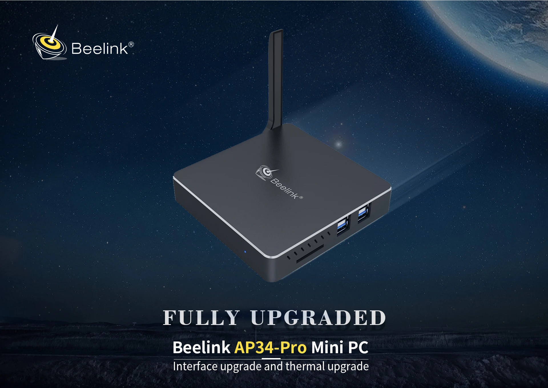 Мини-ПК Beelink AP34 Pro, Windows 10, Intel N3450, четырехъядерный процессор, 4 ГБ/6 ГБ ОЗУ, 64 Гб ПЗУ, 5 Гб, WiFi, 4 USB 3,0, двойной HDMI, BT 4,0, win10 компьютер