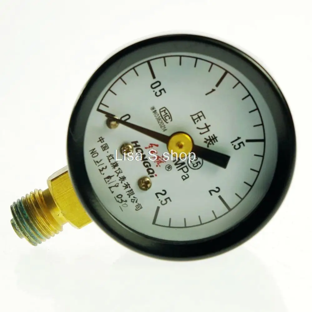 Water Oil Hydraulic Air Pressure Gauge Universal M10*1 40mm Dia 0-2.5Mpa | Инструменты