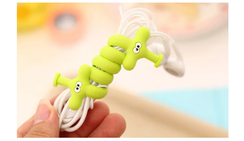 CUSHAWFAMILY Модные полосы животных моталки уха механизм хранения линии концентратор многофункциональные кабели для получения Клип сумка Клип