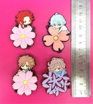 

4pcs/lot Brothers Conflict Original Japanese anime figure rubber Silicone sweet smell mobile phone charms/key chain/strap G517