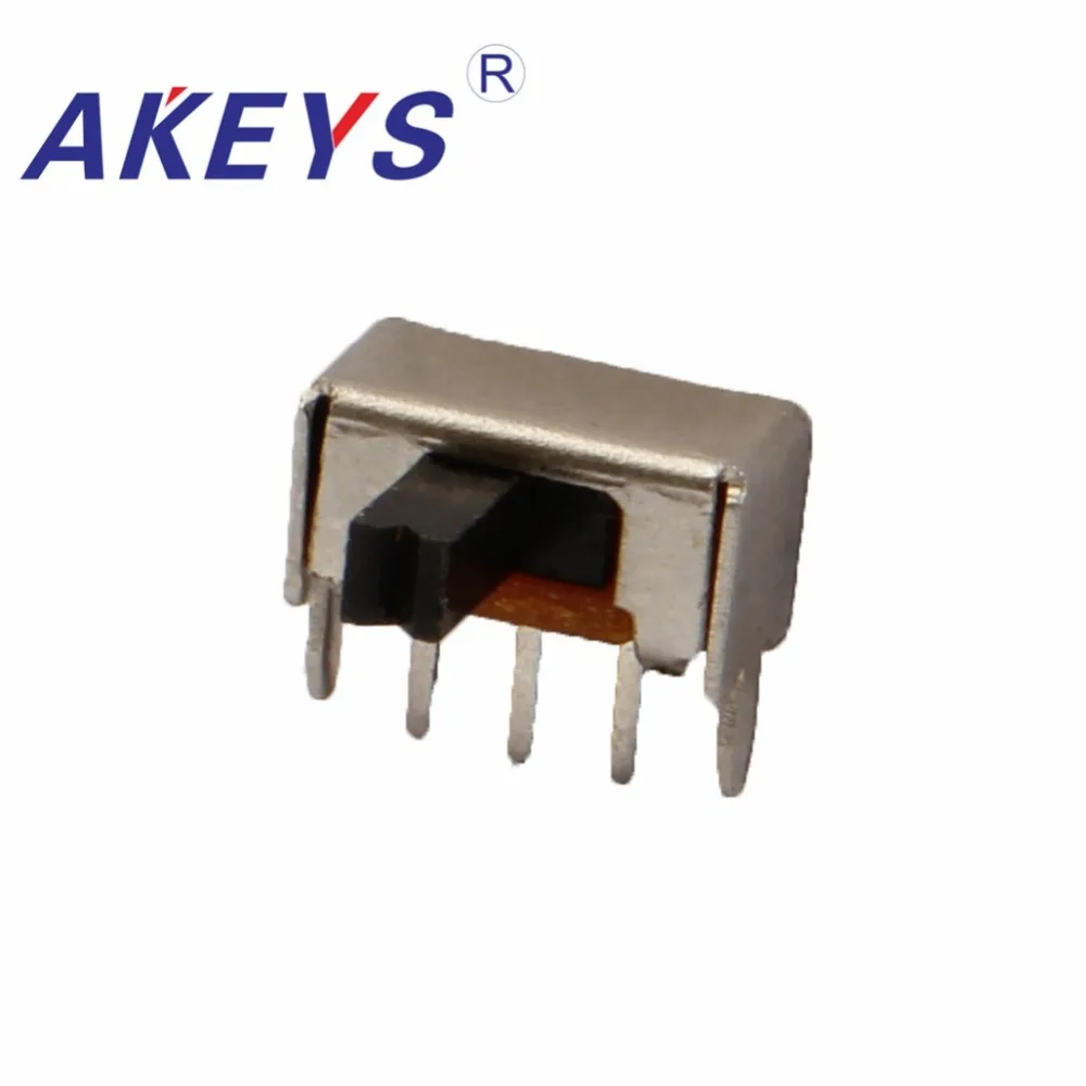 

20PCS SK-12D02 1P2T Single pole double throw slide switch 2 fixed pin side insert for digital product