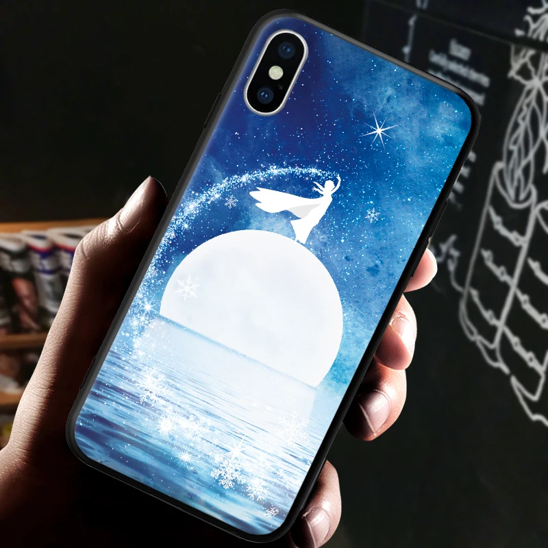 Замечательный синий звездный силуэт узор для iPhone 5 5S SE 6 6S 7 8 Plus X XR XS Max жесткий