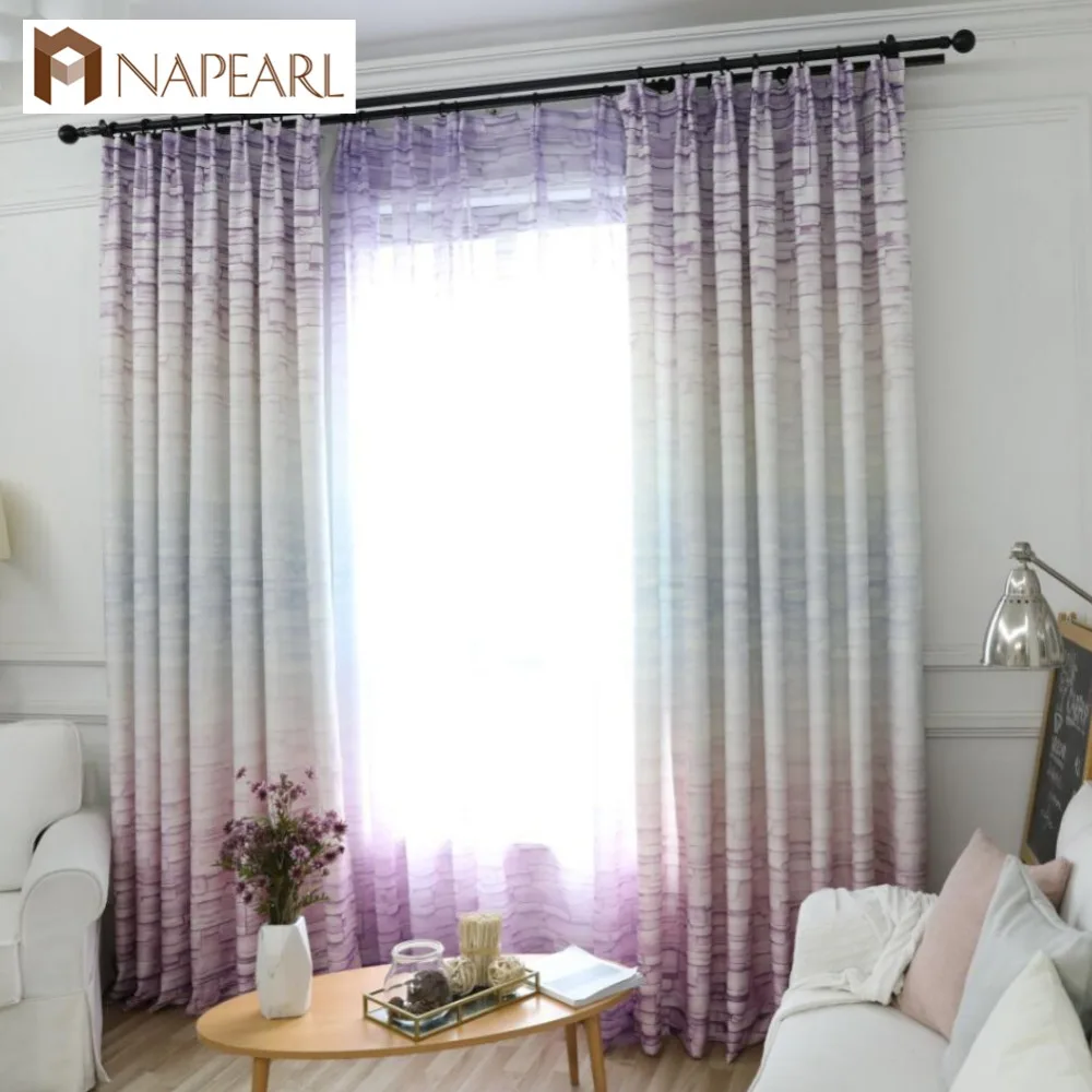

NAPEARL Classic Elegant Window Panels Polyester Thick Fabrics Semi-blackout Curtain Pencil Pleat Drapery Modern Simple Pastoral