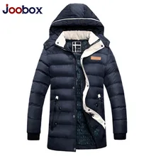 Бренд joobox зимняя куртка мужская утепленная куртка с хлопковой подкладкой новое пальто с капюшоном Тонкая Повседневная парка Мужская Большой Размер 3XL