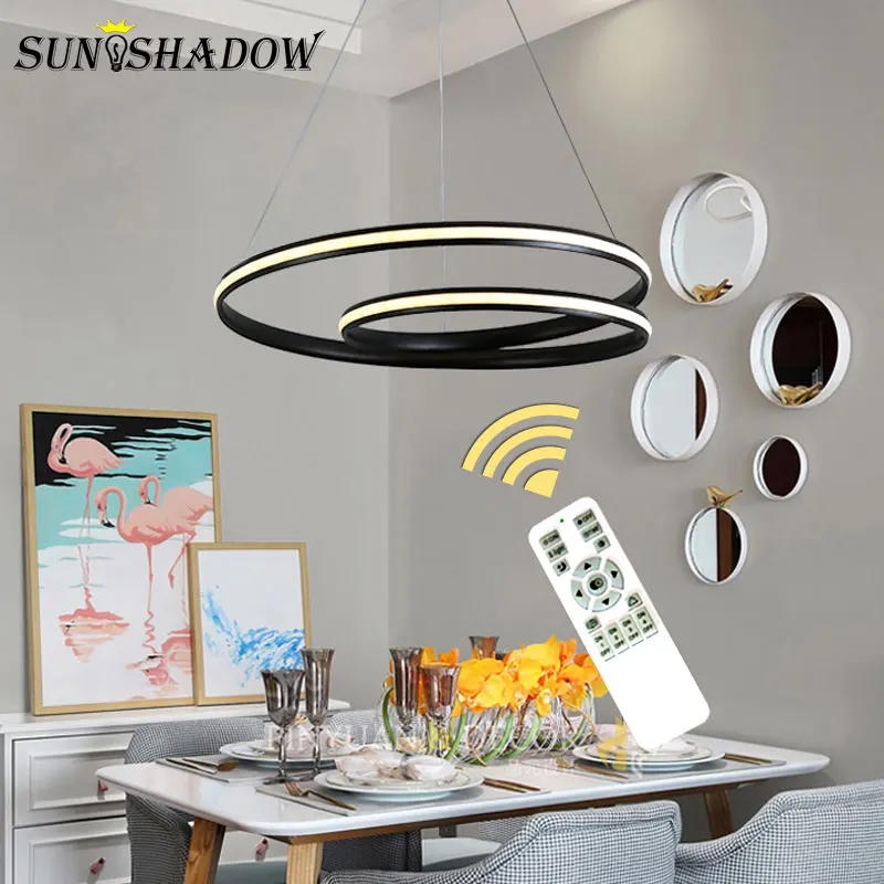 

White&Black Led Pendant Light AC110V 220V New Modern Pendant Lamps For Living room Bedroom Dining room Hanging Lamps Led Lustre