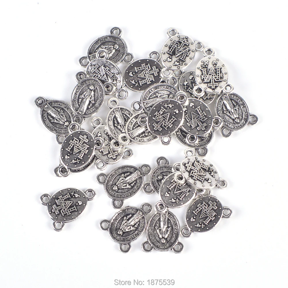 

Alloy Catholic Madonna Rosary Center Medal 100 Pieses