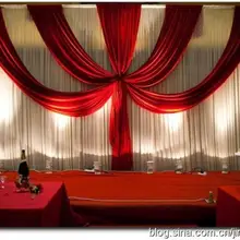 Горячий красный свадебный фон с красивыми лебедками Свадебные украшения 10ft x 20ft