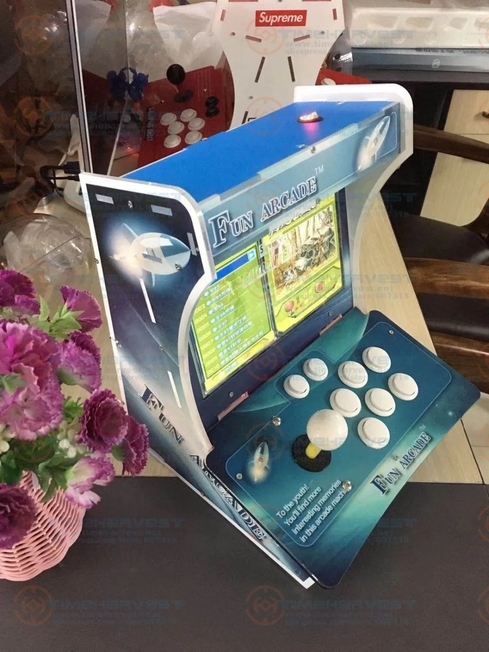 Мини бартоп аркадный Maschine 1 игрок 1" стол с ЖК-экраном Топ машина для видеоигр с 1388 в 1 мульти игры доска джойстик и кнопки
