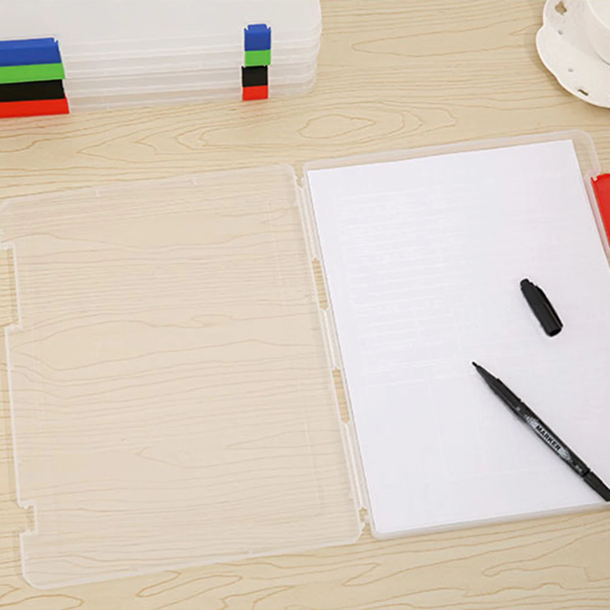 A4 Plastic Files Document Case Storage Box Holder Organizer Office School