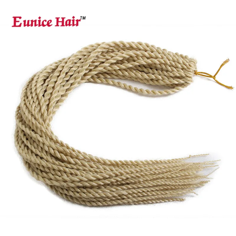 

Eunice Synthetic Hair Extensions Senegalese Twist Braids #613 Crochet Braiding twist black gray T613 30strands/pack
