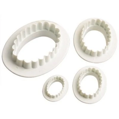 

4 sizes/set Oval Cookie Cutter Sugarcraft Fondant Decorating Plunger Cutters Cake Decorating Tool Bakeware H781