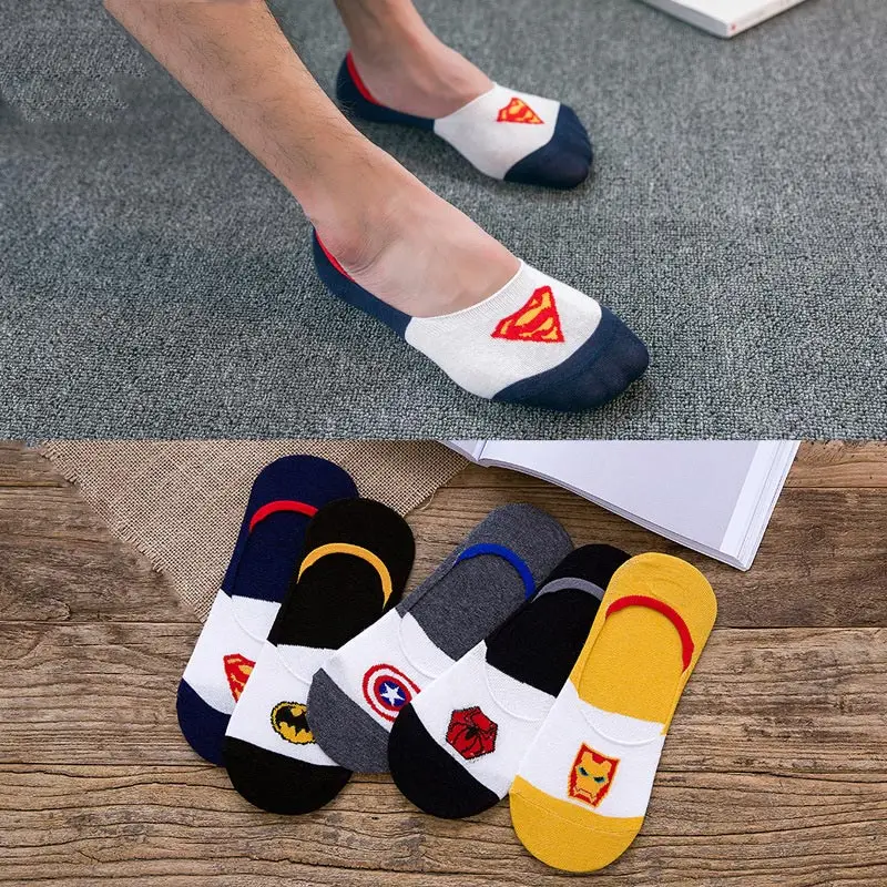 CR Spring and summer socks invisible socks Men's thin shallow silicone slipper socks sweat and deodorant sports socks men's boat so - Цвет: CR