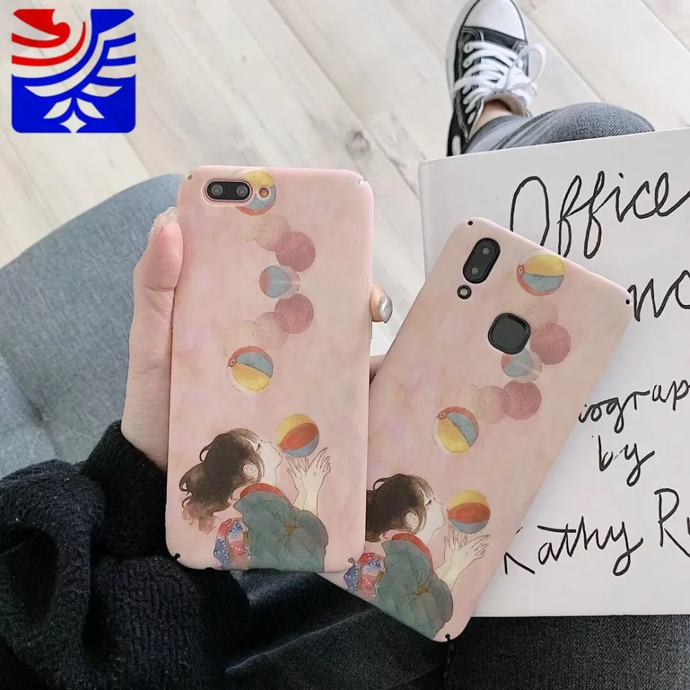 PEIPENG Anime cartoon girl scrub Hard shell For iPhone 7 7Plus 6 6S 6Plus 8 8Plus X XR XS Max TPU Anti-fall lovely Phone Case17