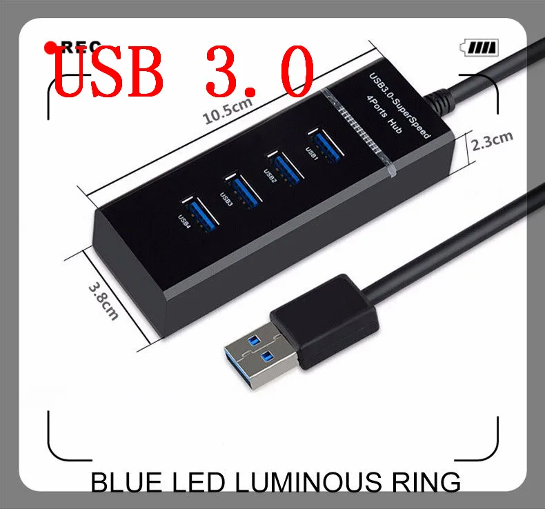  New USB 3.0 Hub High Speed usb hub For Macbook Air Pc Tablet USB Hub Adpater 