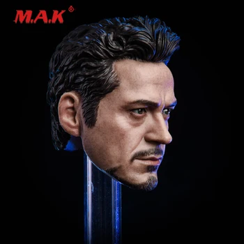 

New 1:6 Scale Male Head Sculpt MK5 Tony 2.0 Head Carved Model Toys Normal/Damaged Version fit 12" Action Figure for Collection