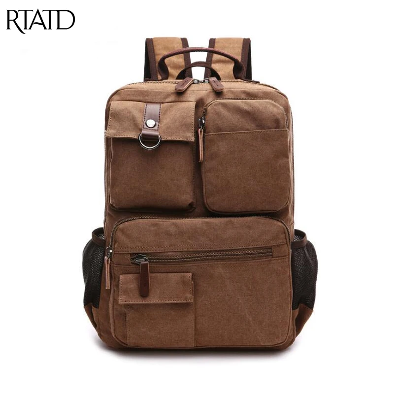 

RTATD New High Capacity Men Backpack Big Size Canvas Shoulder Bags Male Stylish Travel Computer Backpacking B197
